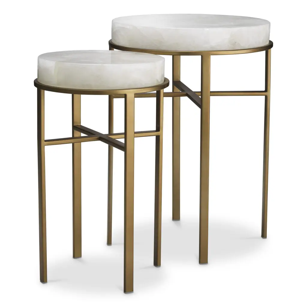 119994 Side Table Hoxton set of 2 brushed brass
