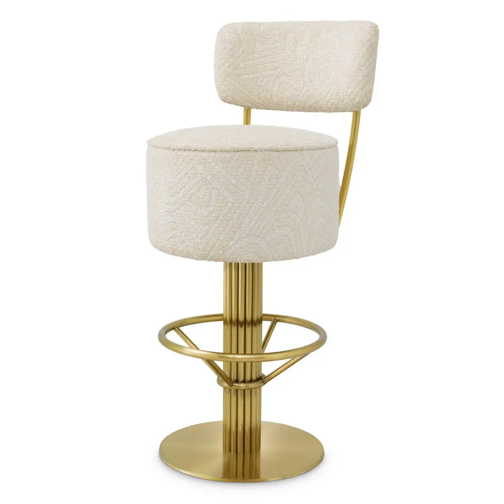 120861 Bar Stool Carleton with back cream