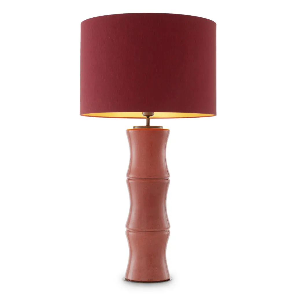 121081 Table Lamp Bonny Coral red ceramic