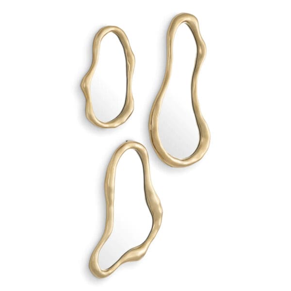 Mirror Viterbo gold finish set of 3