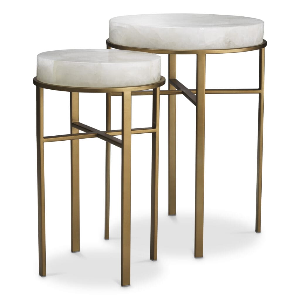 119994 Side Table Hoxton set of 2 brushed brass
