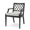 Eichholtz Dining Chair Paladium with Arm Black