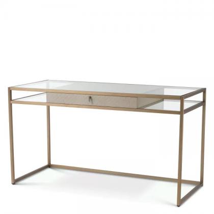 EICHHOLTZ DESK NAPA VALLEY BRUSHED BRASS