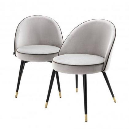 Eichholtz Cooper Dining Chair set of 2 - Roche Light Grey
