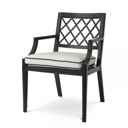 Eichholtz Dining Chair Paladium with Arm Black